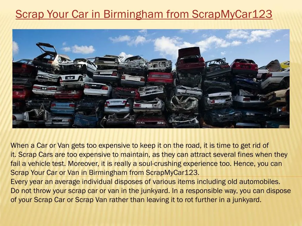 scrap your car in birmingham from scrapmycar123