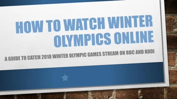 How to watch winter Olympics online for FREE