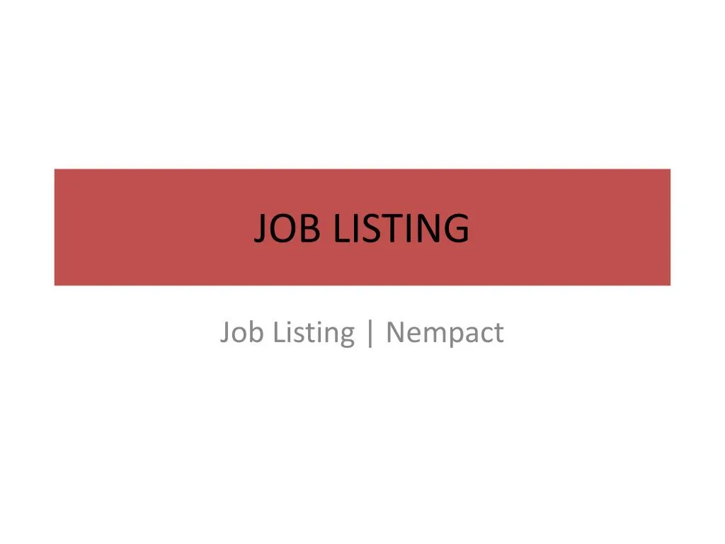 job listing