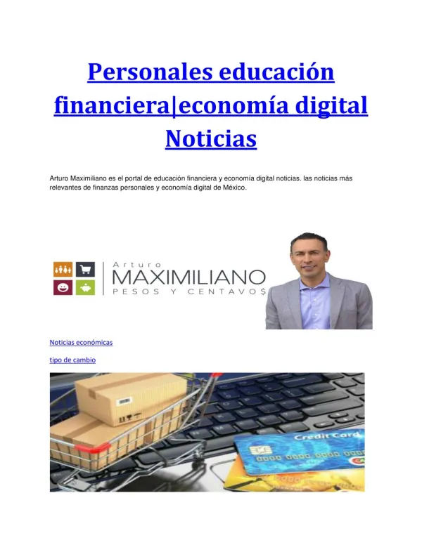 Personales educaciÃ³n financiera|economÃ­a digital Noticias