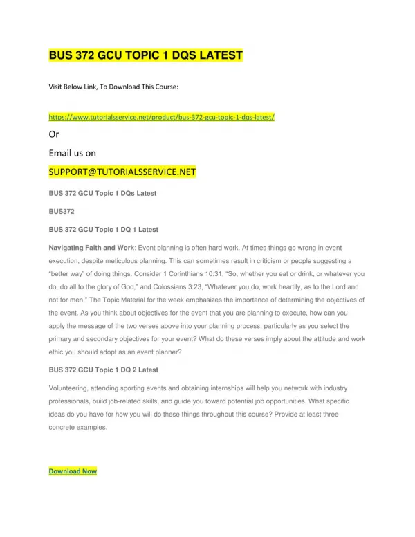 bus 372 gcu topic 1 dqs latest