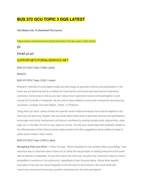 bus 372 gcu topic 3 dqs latest