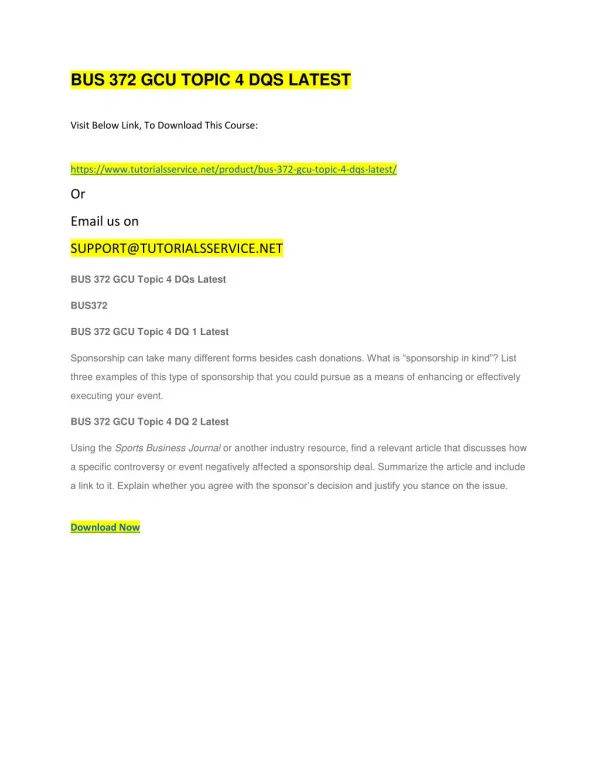 bus 372 gcu topic 4 dqs latest