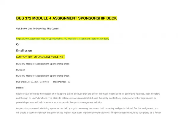 bus 372 module 4 assignment sponsorship deck