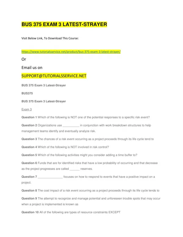 bus 375 exam 3 latest strayer