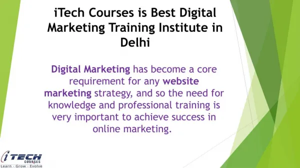 iTech Courses is Best Digital Marketing Training Institute in Delhi