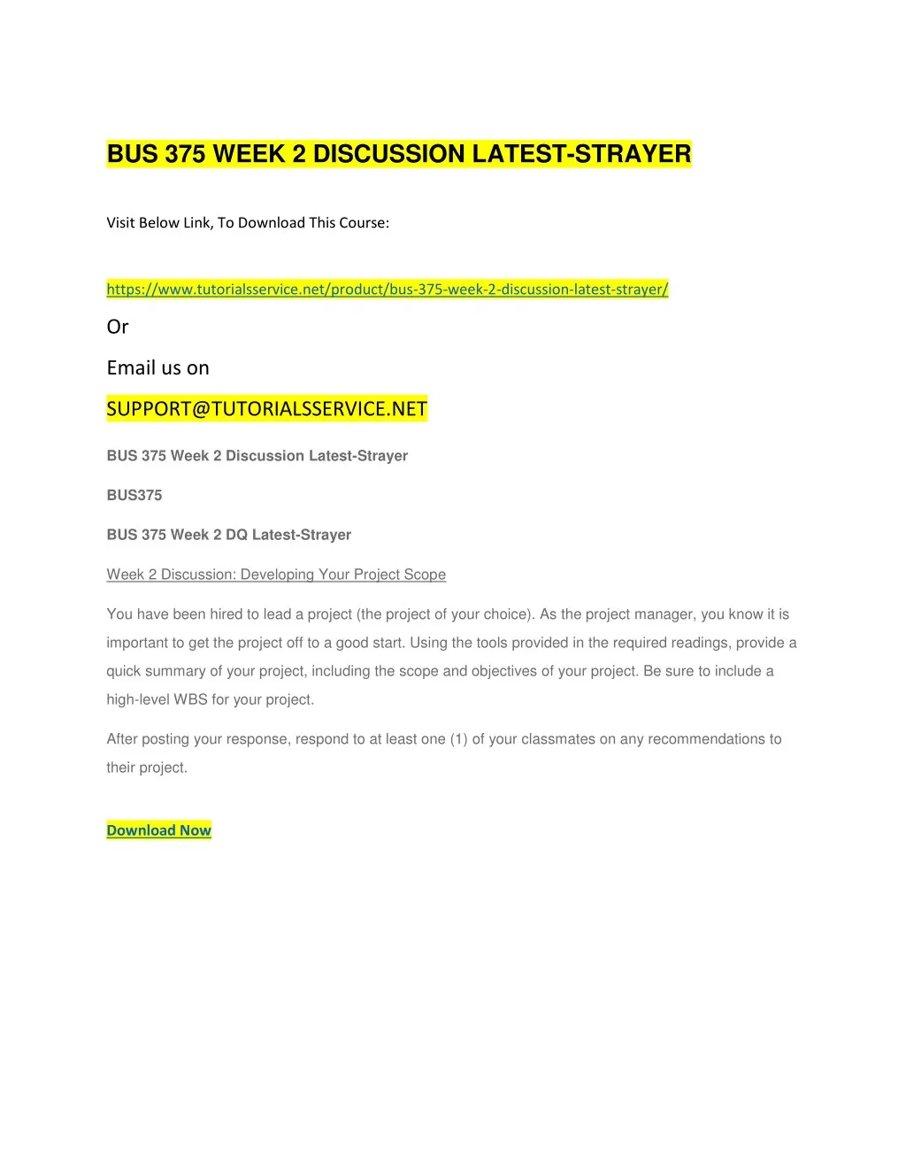 bus 375 week 2 discussion latest strayer