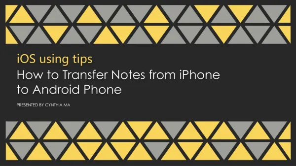 How to Transfer Notes from iPhone to Android Phone