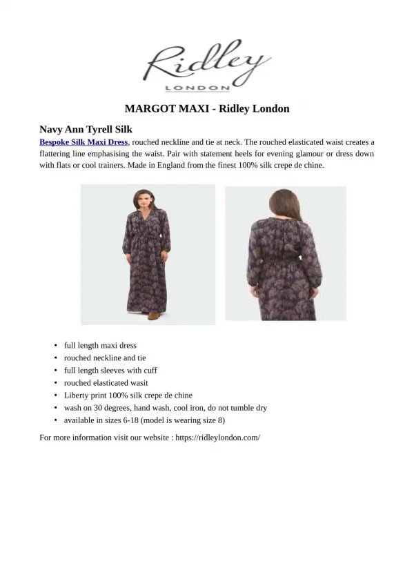 MARGOT MAXI - Ridley London