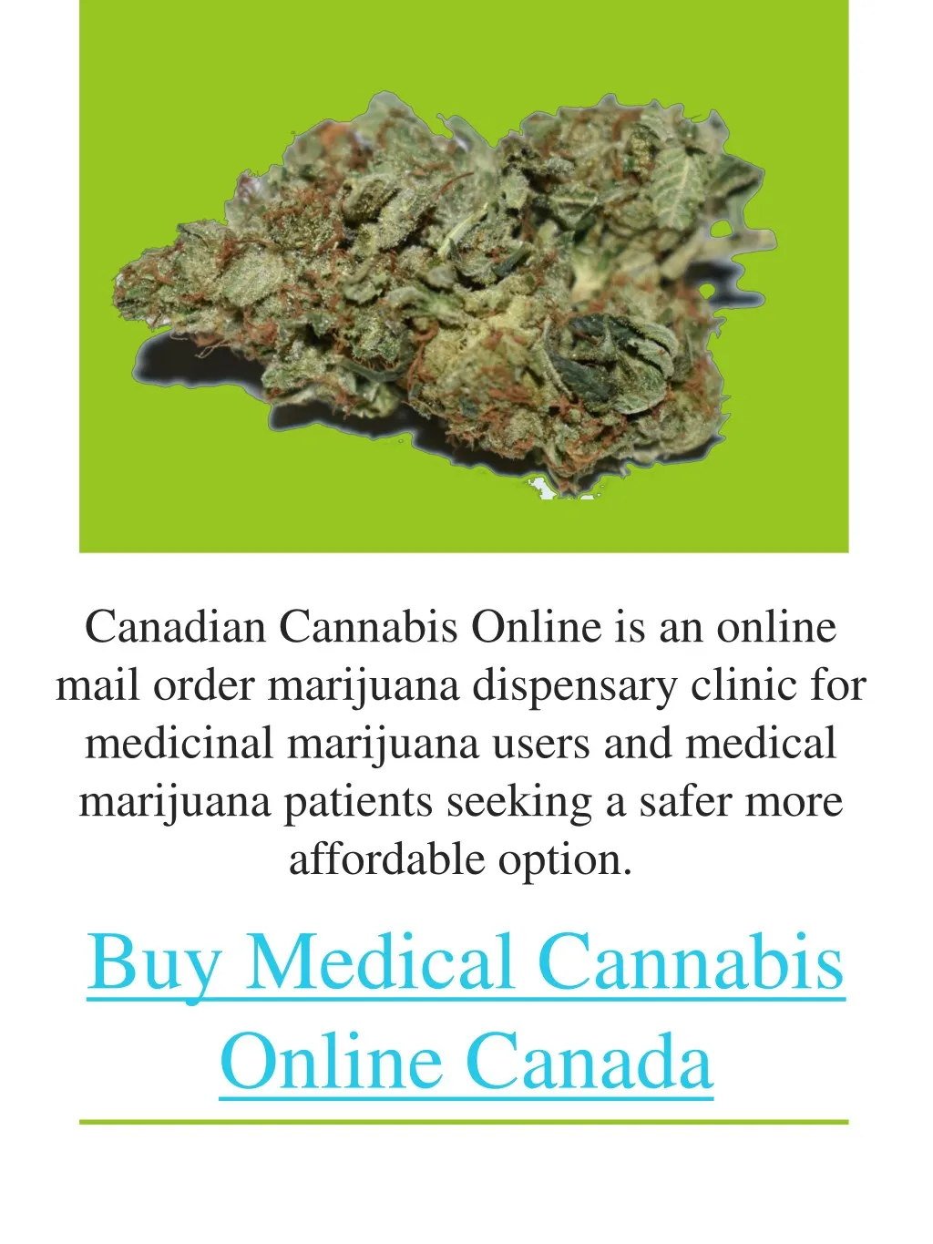 canadian cannabis online is an online mail order