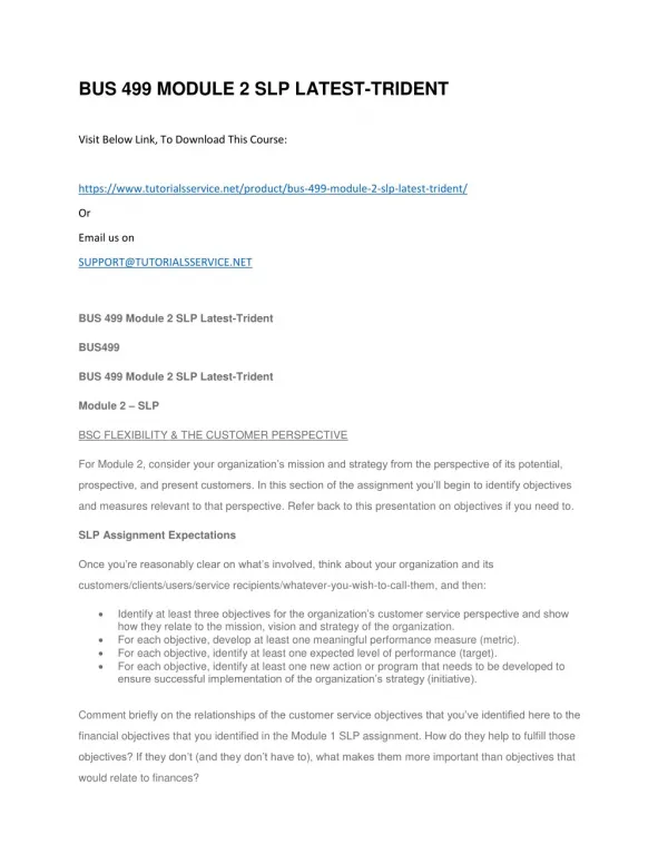 bus 499 module 2 slp latest trident
