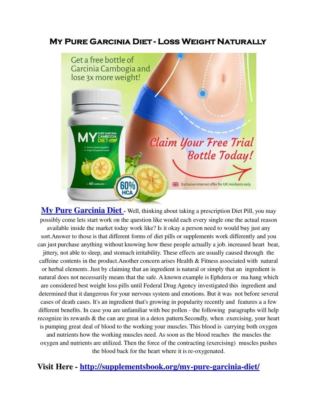 my pure garcinia diet loss weight naturally