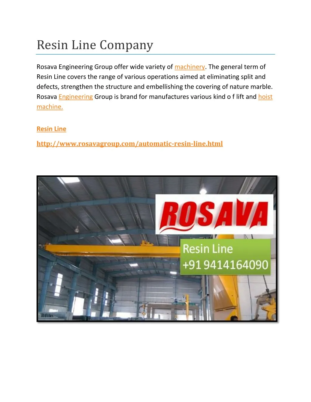 resin line company