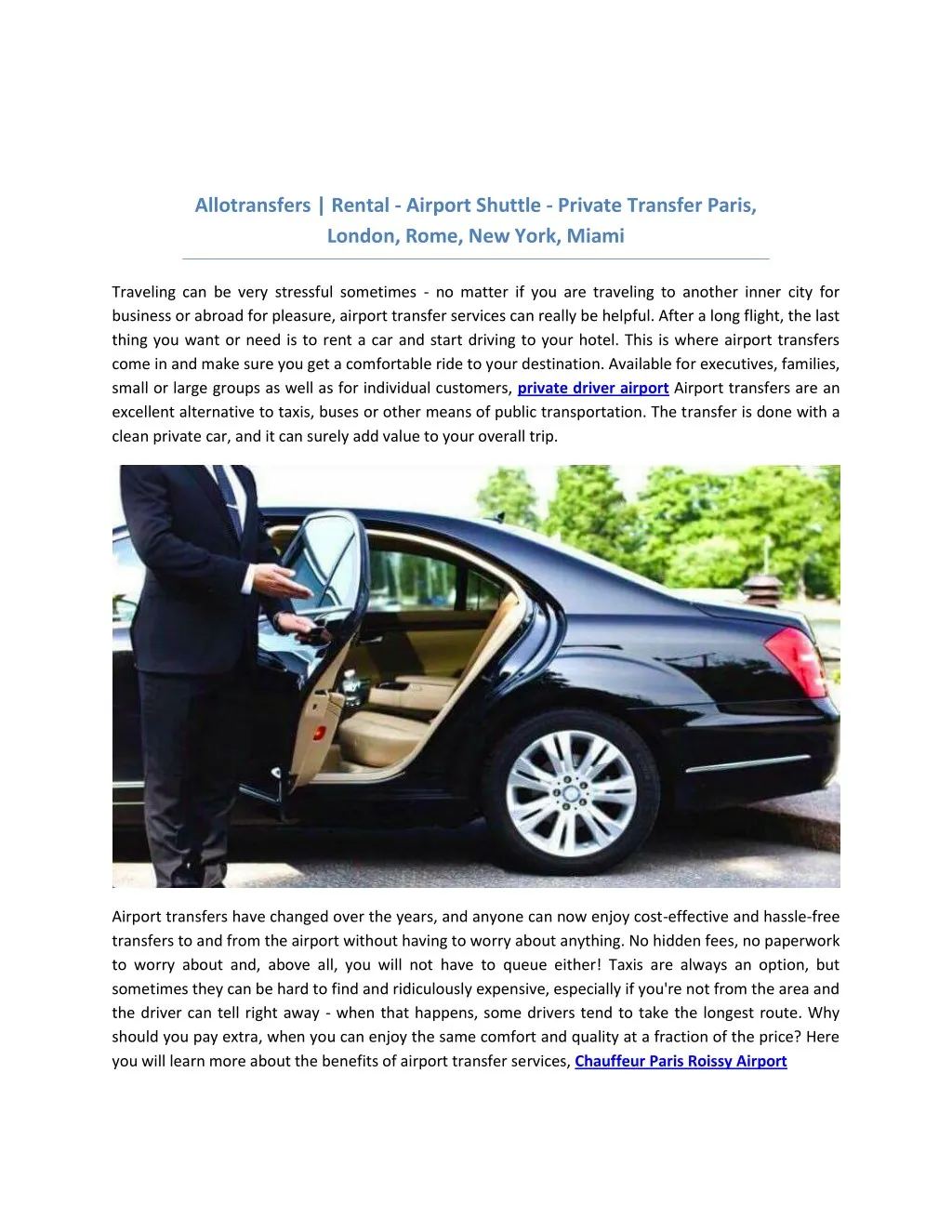 allotransfers rental airport shuttle private