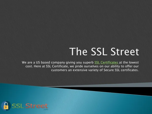 We Supports A Full Range of Comodo Positive SSL certificates
