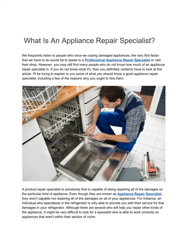Denverâ€™s Best Appliance Repair