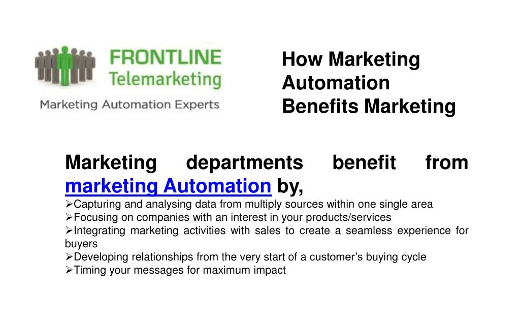 how marketing automation benefits marketing