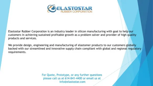 Various Type of Silicone Rubber Shapes By Elastostar
