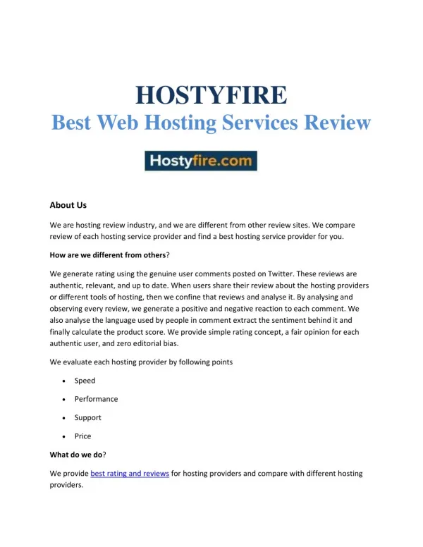 web hosting services reviews