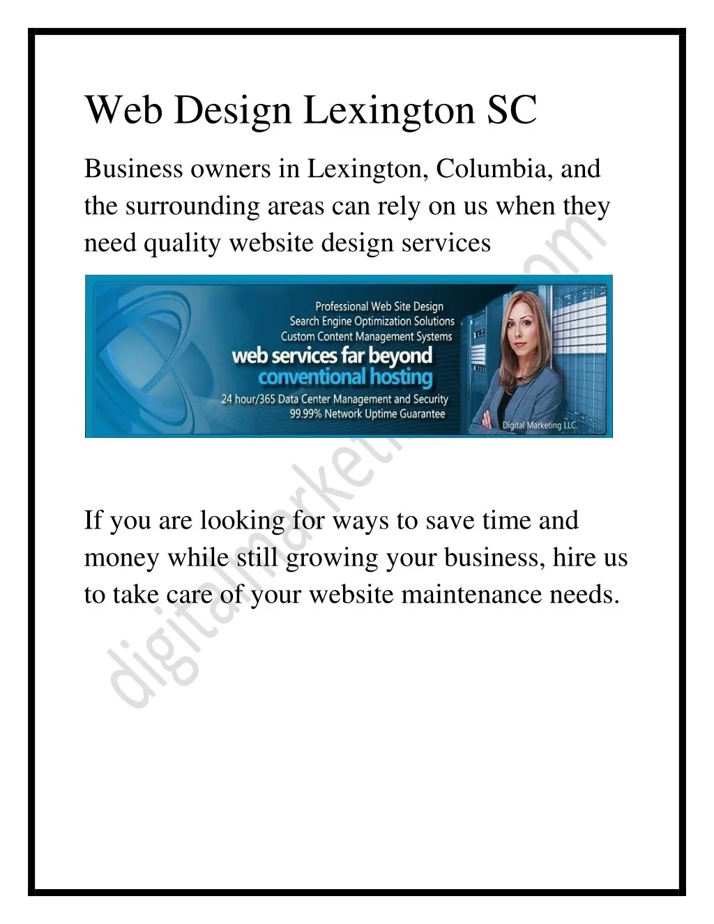 web design lexington sc