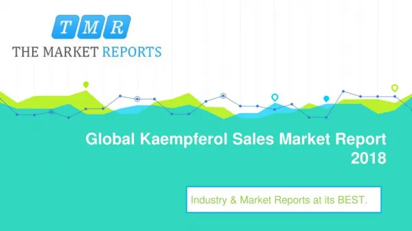 Global Kaempferol Market Size, Growth and Comparison by Regions, Types and Applications