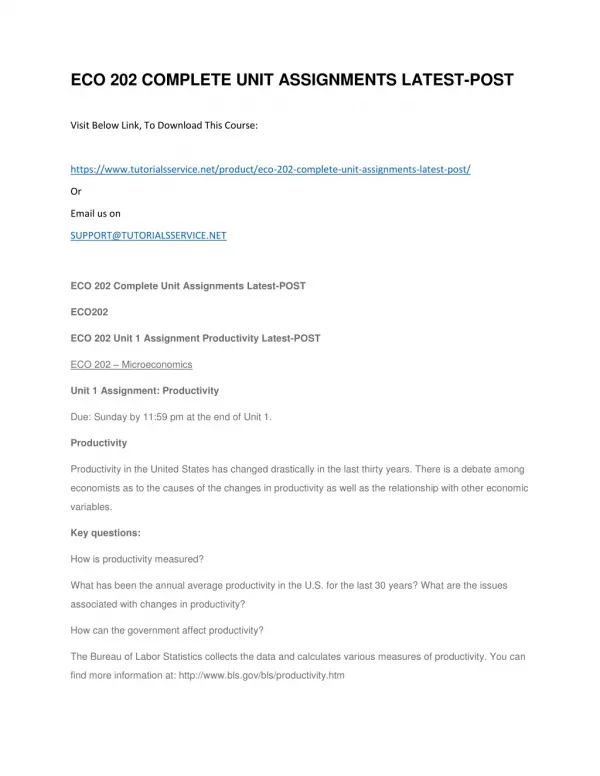 eco 202 complete unit assignments latest post
