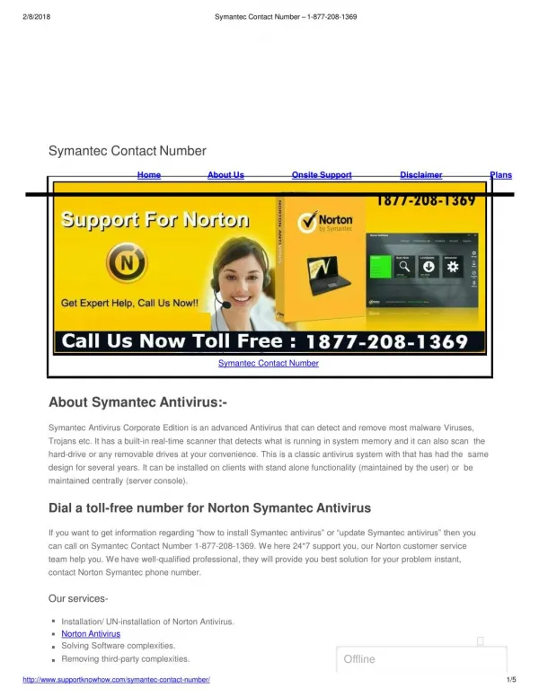 Symantec Contact Number – 1-877-208-1369 | Reach us