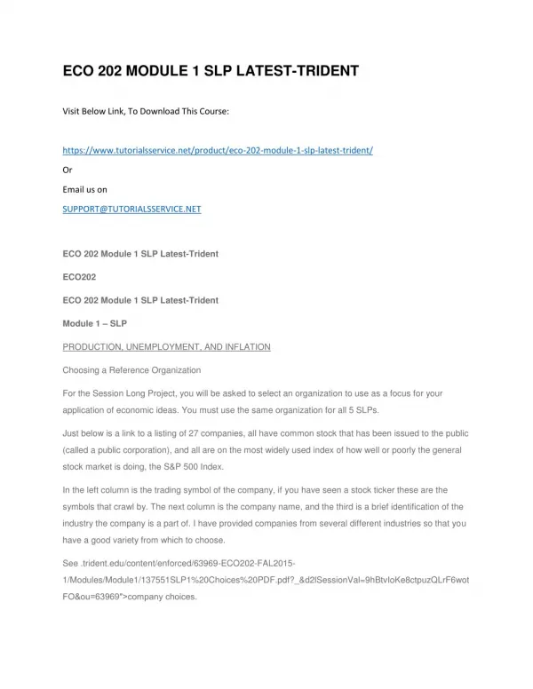 eco 202 module 1 slp latest trident