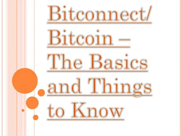 What is Bitconnect and Where to Spend Them