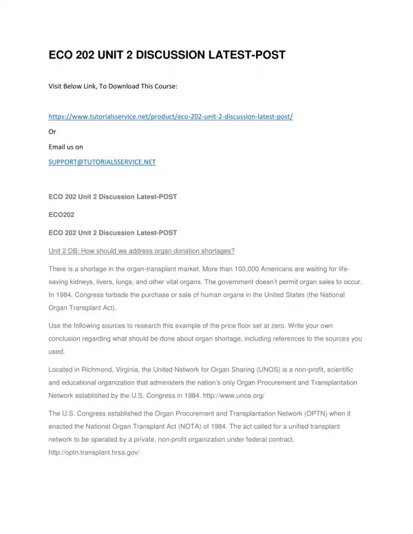 eco 202 unit 2 discussion latest post