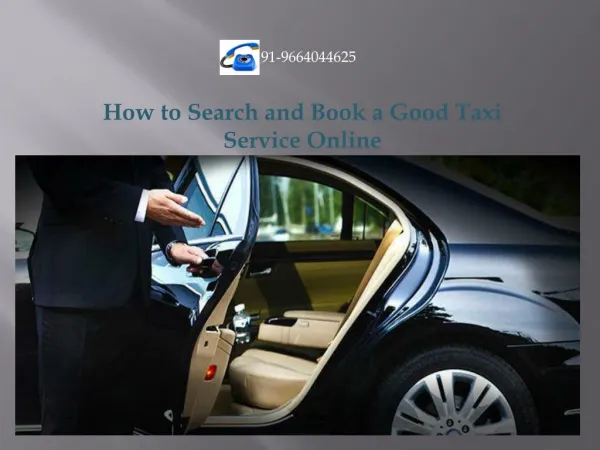 How to Search and Book a Good Taxi Service Online
