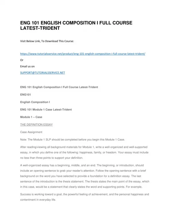 eng 101 english composition i full course latest