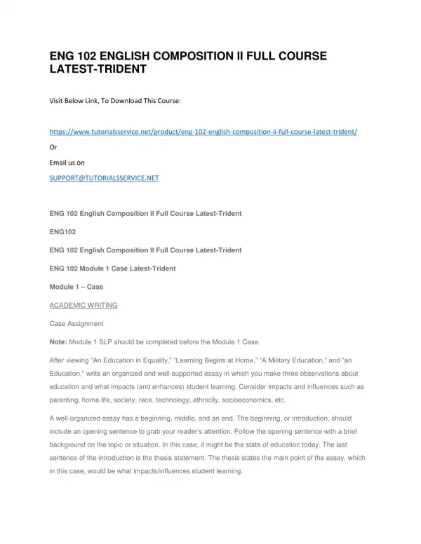 eng 102 english composition ii full course latest