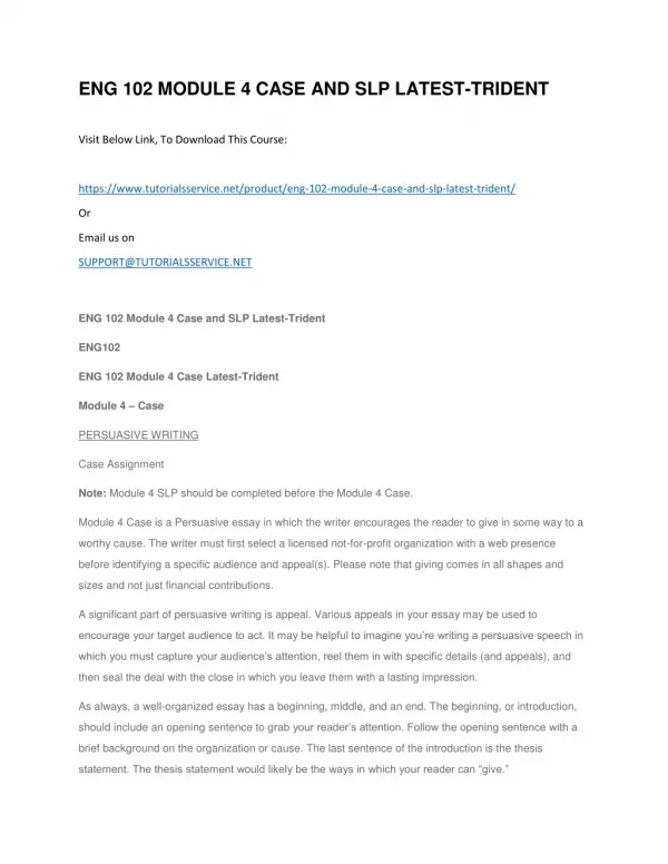 eng 102 module 4 case and slp latest trident