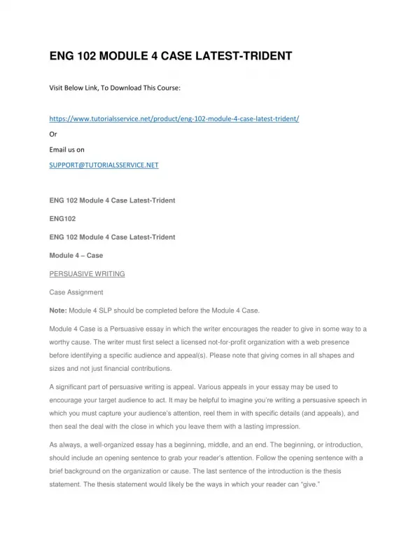 eng 102 module 4 case latest trident