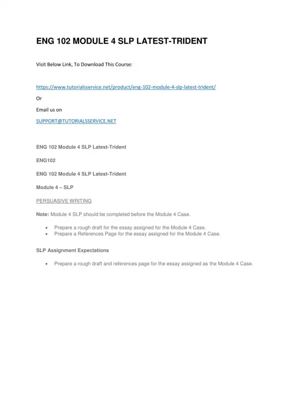 eng 102 module 4 slp latest trident