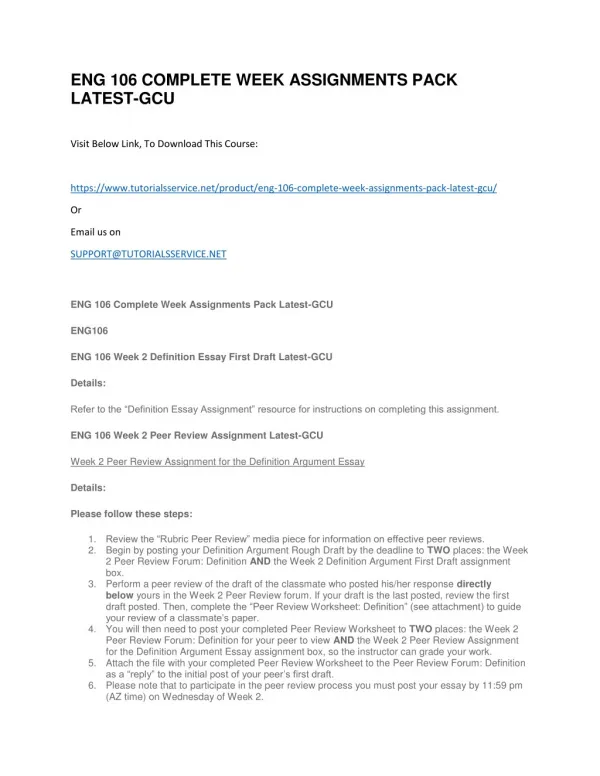 eng 106 complete week assignments pack latest gcu