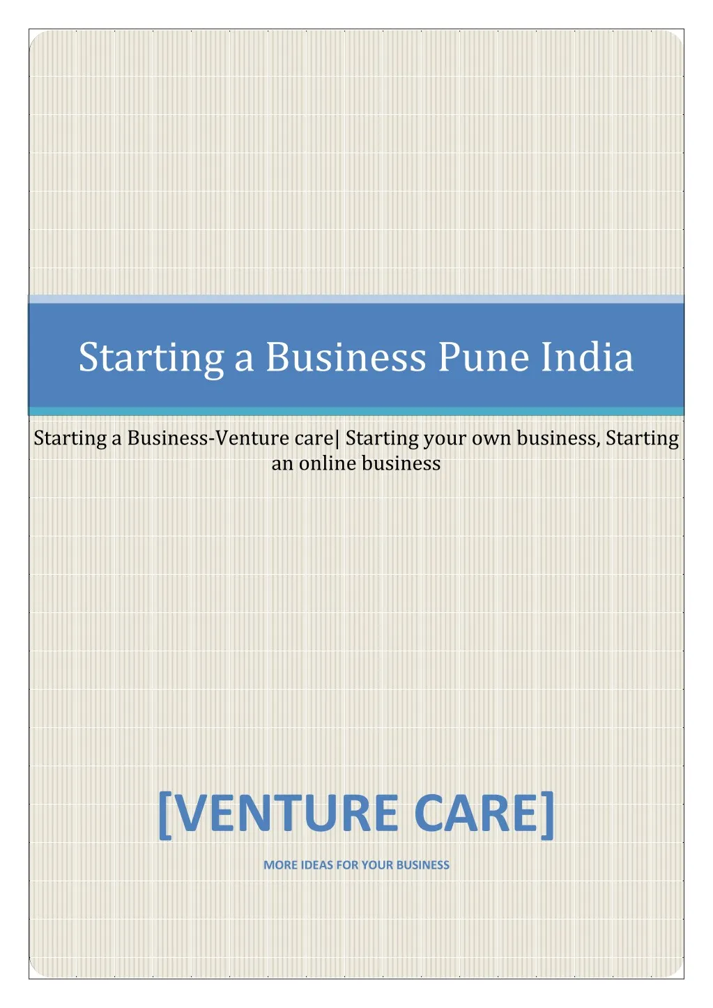 starting a business pune india