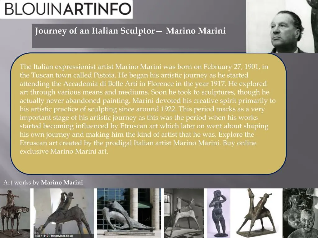 journey of an italian sculptor marino marini