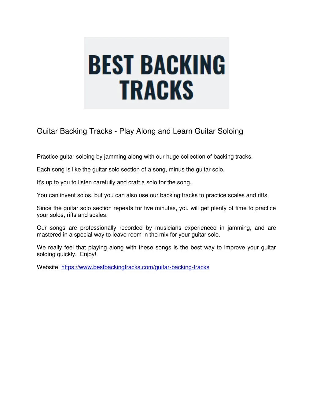 guitar backing tracks play along and learn guitar