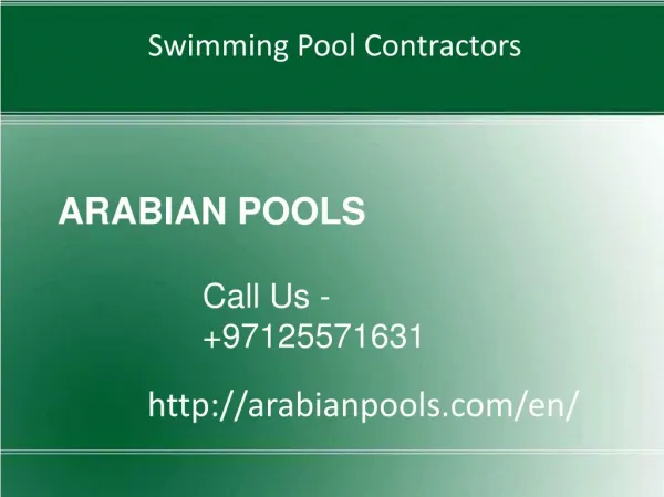 Swimming pool contractors