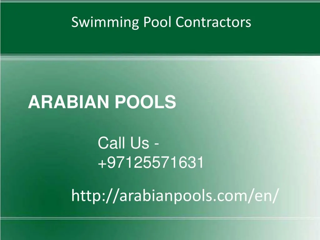 arabian pools