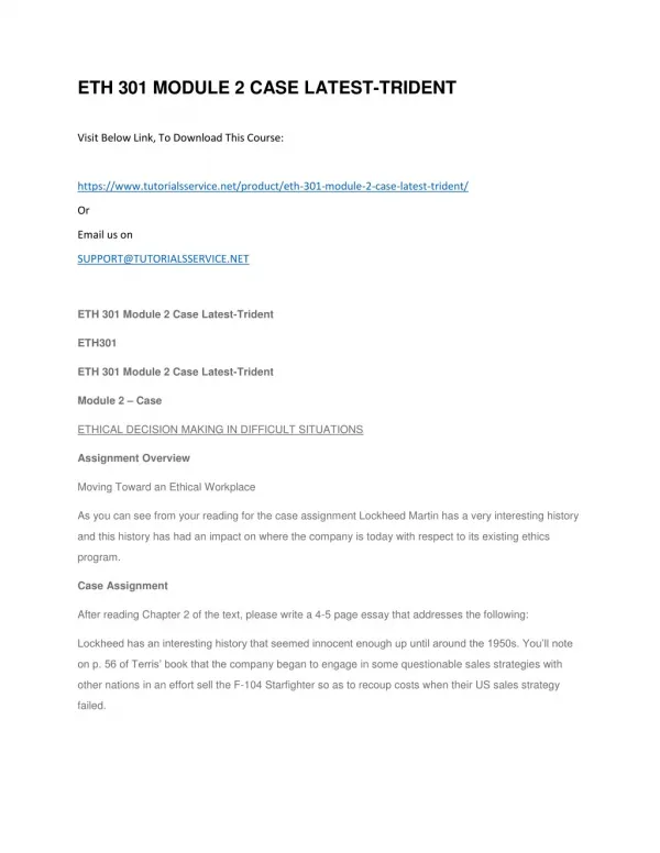 eth 301 module 2 case latest trident