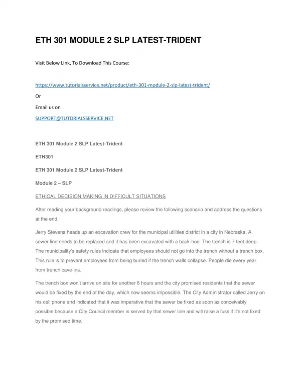 eth 301 module 2 slp latest trident