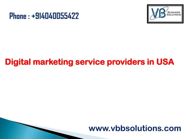 Digital marketing service provider in USA