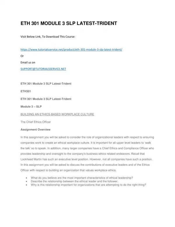 eth 301 module 3 slp latest trident