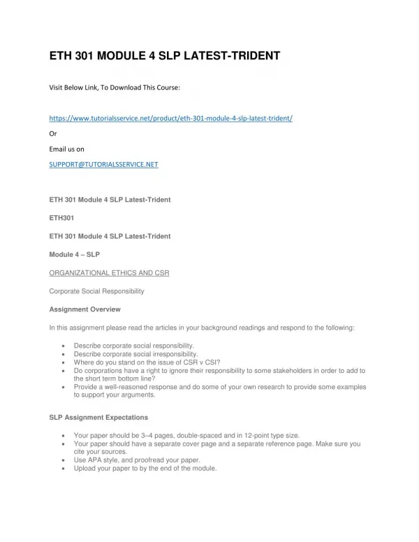 eth 301 module 4 slp latest trident