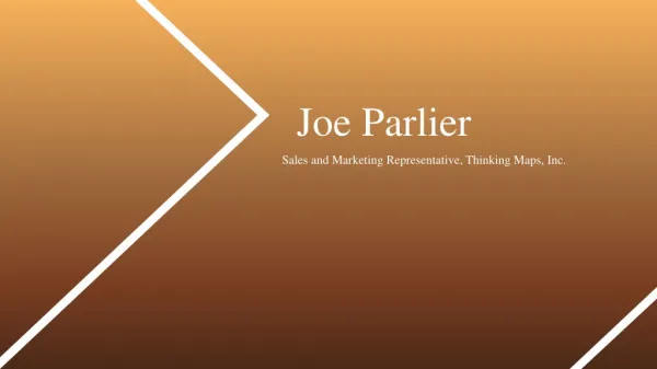 Joe Parlier - Sales and Marketing Representative, Thinking Maps, Inc.