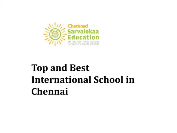 Professional and Best International School in India
