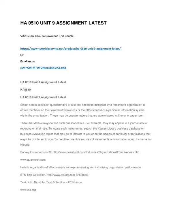 ha 0510 unit 9 assignment latest